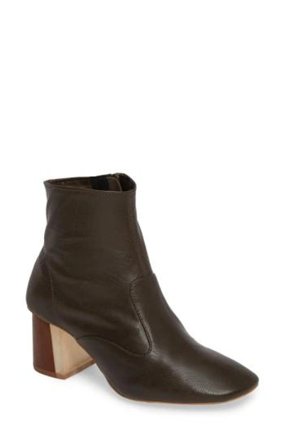 Jeffrey Campbell Kovacs Flared Heel Bootie In Khaki