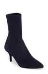 Stuart Weitzman Cling Stretch Bootie In Nice Blue Suede