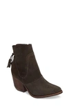 Matisse Laney Notched Heel Bootie In Charcoal Suede