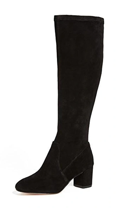 Kate Spade Leanne Stretch Knee High Boots In Black