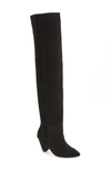 Jeffrey Campbell Senita Over The Knee Boot In Black Suede