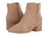 Splendid Rosalie Perforated Bootie In Light Taupe Suede