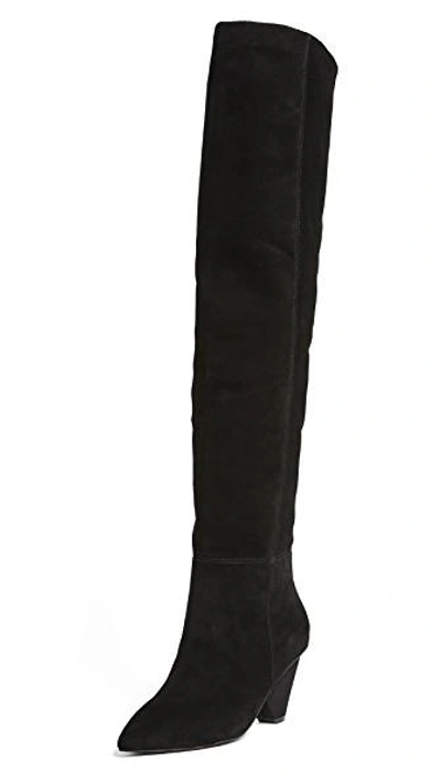 Jeffrey Campbell Senita Over The Knee Boot In Tan Suede