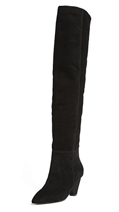 Jeffrey Campbell Senita Over The Knee Boot In Tan Suede ModeSens