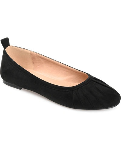 Journee Collection Tannya Womens Slip On Dressy Ballet Flats In Black