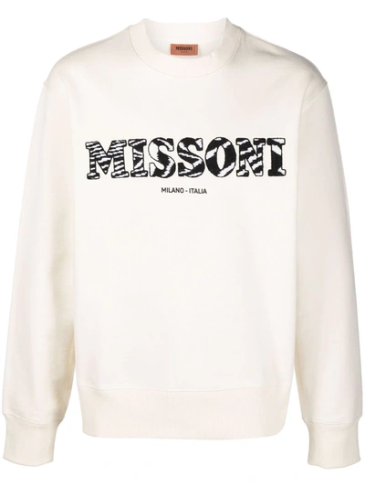 Missoni Crew Neck Sweatshirt Muw00004bj007v In Panna