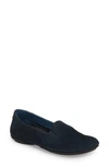 Camper 'right Nina' Leather Flat In Dark Blue Leather