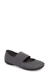 Camper 'right Nina' Leather Ballerina Flat In Medium Grey Leather