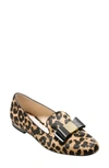 Cole Haan Tali Bow Loafers In Ocelot Calf Hair