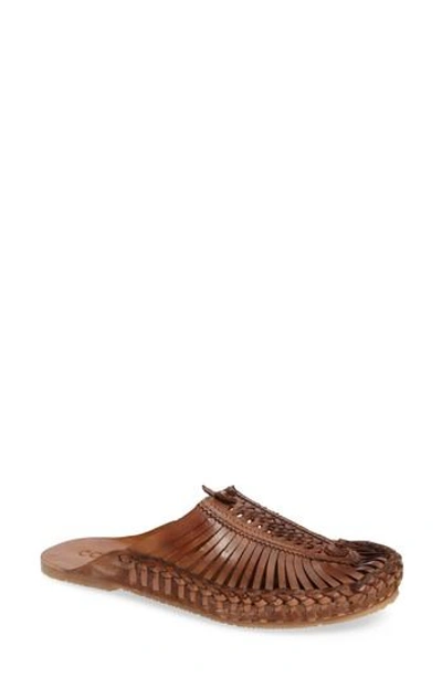 Matisse Morocco Woven Mule In Saddle Leather