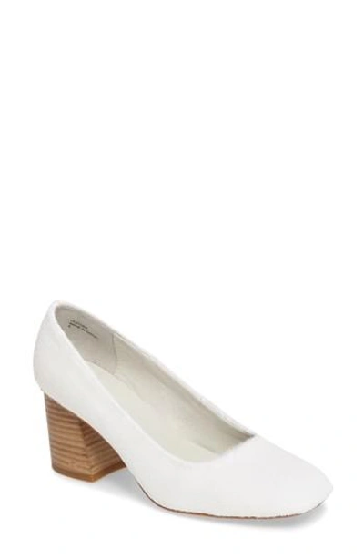 Grey City Shay Genuine Calf Hair Pump In White