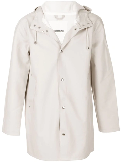 Stutterheim Hooded Raincoat In Neutrals