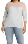 Vince Camuto Colorblock Sweater In Misty Pink