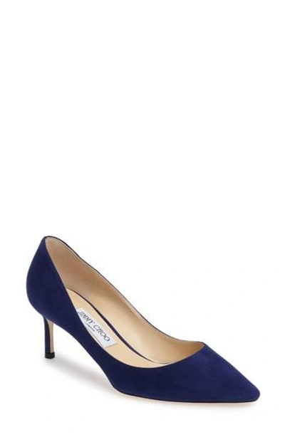 Jimmy Choo 'romy' Pump In Steel Blue