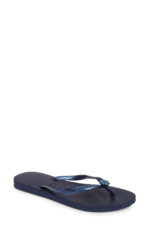 havaianas slim navy blue