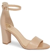 Vince Camuto Corlina Ankle Strap Sandal In Nude Leather