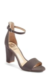 Vince Camuto Corlina Ankle Strap Sandal In Greystone Nubuck Leather