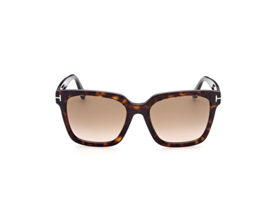 Tom Ford Selby Square Plastic Sunglasses In Brown