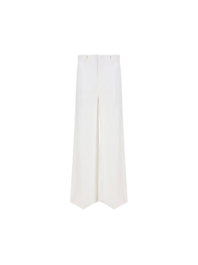 Chloé Wide-leg Linen Voile Pants In White