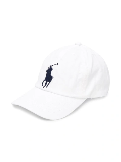 Ralph Lauren Kids' Embroidered Logo Cap In White