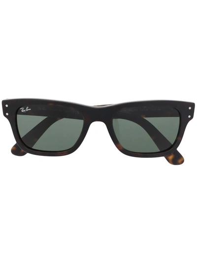 Ray Ban Mr Burbank Rectangular-frame Sunglasses In Schwarz