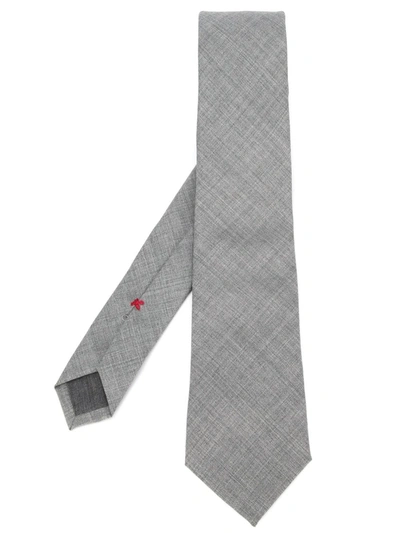 Brunello Cucinelli Textured Tie In Grey