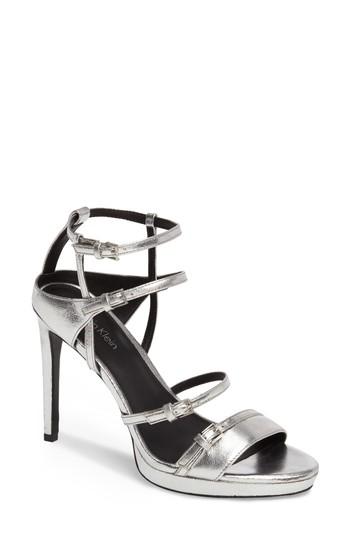 calvin klein silver sandals