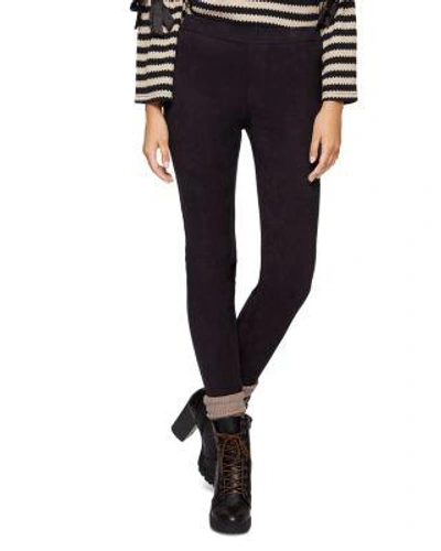 Sanctuary Grease Faux Suede Leggings In Black