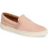 Frye Ivy Slip-on Sneaker In Blush Nubuck Leather