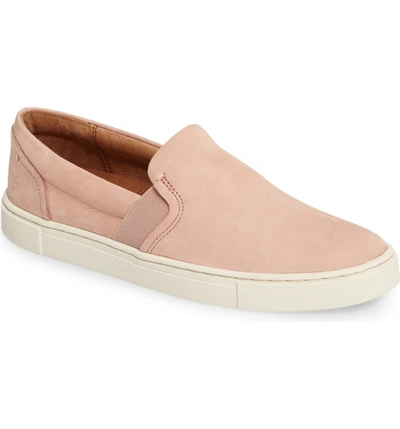 Frye Ivy Slip-on Sneaker In Blush Nubuck Leather