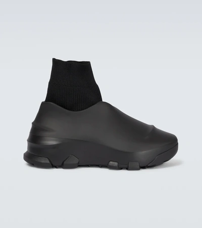 Givenchy Monumental Sock-lined Moulded-rubber Trainers In Black