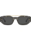 Versace Ve2235 Transparent Dark Grey Male Sunglasses