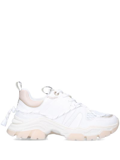 Kg Kurt Geiger Limitless Chunky-soled Vegan Leather And Mesh Trainers In White