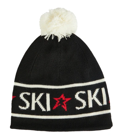 Perfect Moment Womens Black Ski Wool Beanie Hat 1 Size