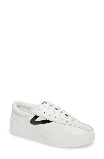 tretorn bold perforated platform sneaker