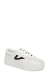 Tretorn Bold Perforated Platform Sneaker In White/ Black