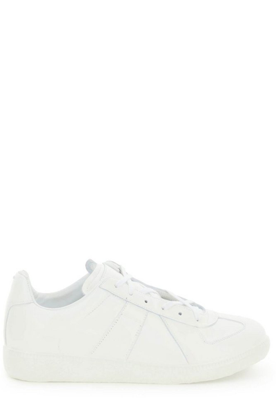 Maison Margiela 20mm Replica Rubberized Leather Sneakers In White