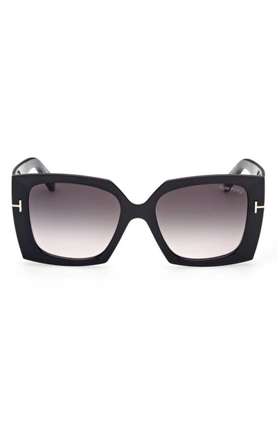 Tom Ford Ft0921 Jacquetta Square-frame Acetate Sunglasses In Black