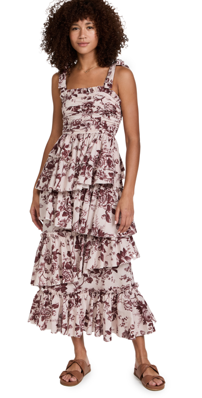 knee length dresses for ladies PAM TIERED MIDI DRESS main image 0