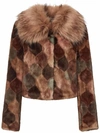 Unreal Fur Casablanca Faux Fur Jacket In Spices