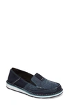 Ariat Cruiser Slip-on Loafer In Navy Eclipse/ Blue Zebra Suede