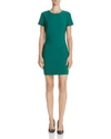 Likely Manhattan Fitted Short-sleeve Mini Dress In Veridian