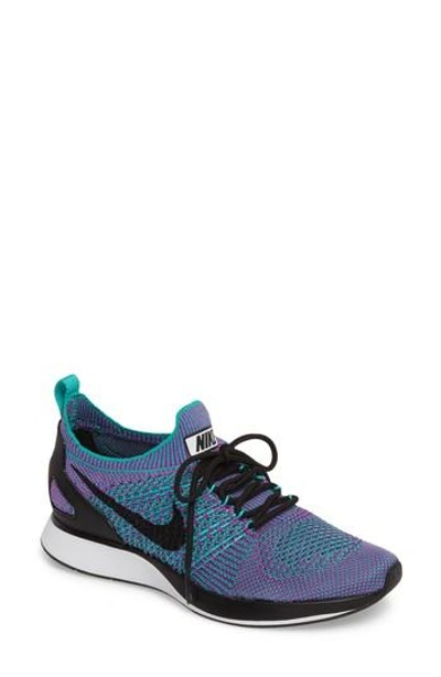 Nike Women's Air Zoom Mariah Flyknit Racer Casual Shoes, Green In Clear Jade/ Black
