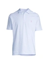 B Draddy Tommy Striped Short-sleeve Polo In White Batik