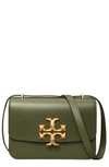 Tory Burch Eleanor Small Leather Shoulder Bag In Dark Ivy