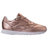 Reebok Women's Classic Leather Metallic Casual Sneakers From Finish Line In Pink