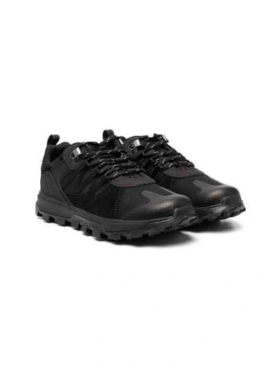 Timberland Lace Up Leather Trainers In 黑色