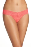 Hanky Panky Signature Lace Low Rise Thong In Peachy Keen