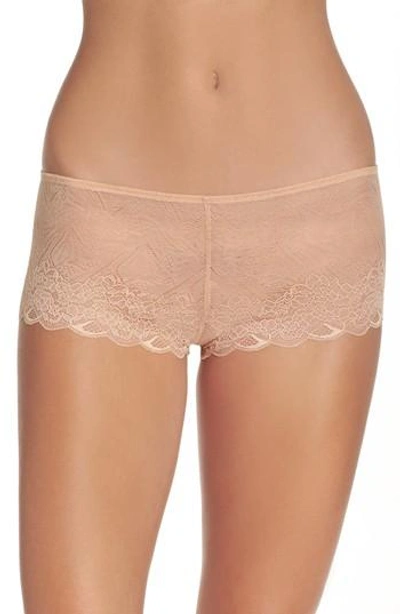 Madewell Lace Boyshorts In Viole Pink
