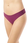 Commando 'butter' Stretch Modal Thong In Pinot